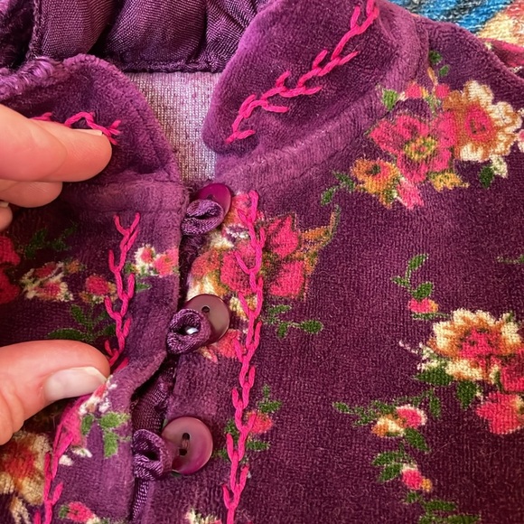 Beautiful htf velvet April Cornell girls Victorian dress with pockets 5/6 - Picture 4 of 5